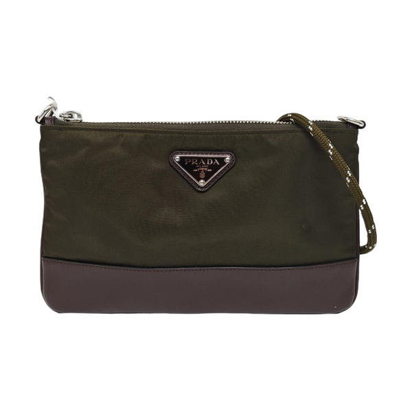 Nylon Shoulder Bag Green
