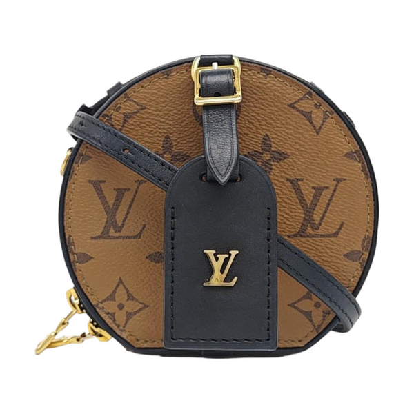 BOITE CHAPEAU Mini Monogram Coated Canvas Brown