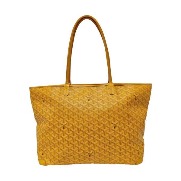 Coated Canvas Shoulder Bag Yellow