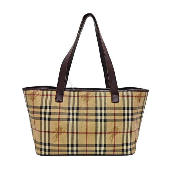 Coated Canvas Tote Bag Beige