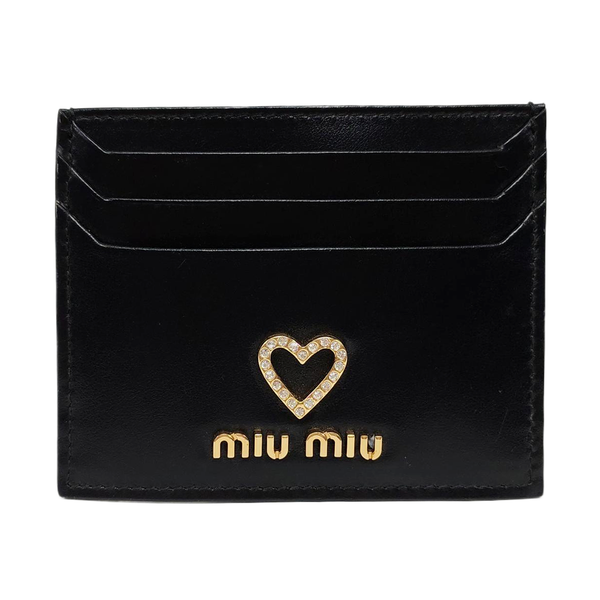 Love Calfskin Black Card Holder
