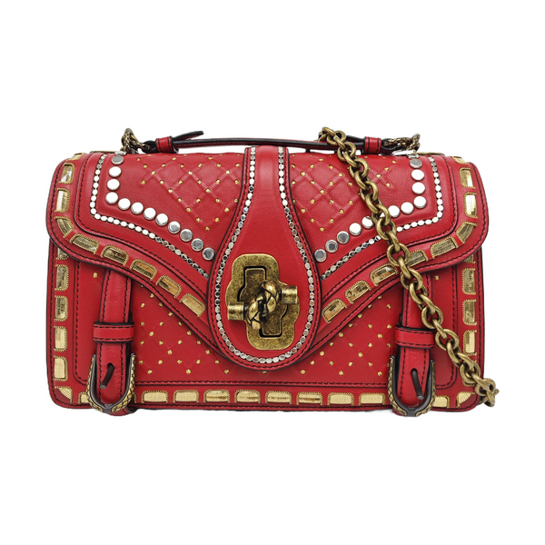 Calfskin Shoulder Bag Red