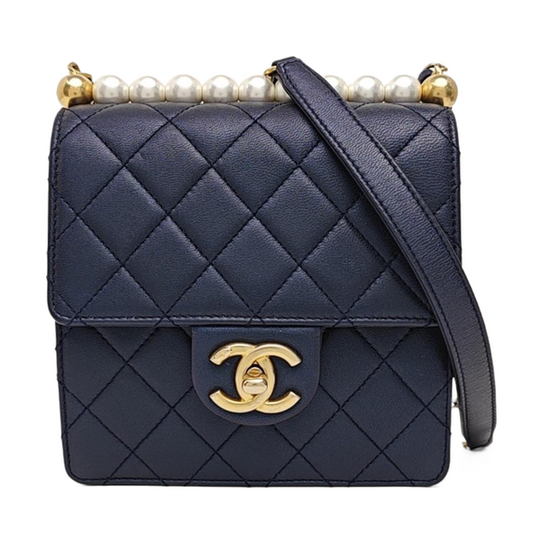 CLASSIC FLAP Mini Quilted Lambskin Blue