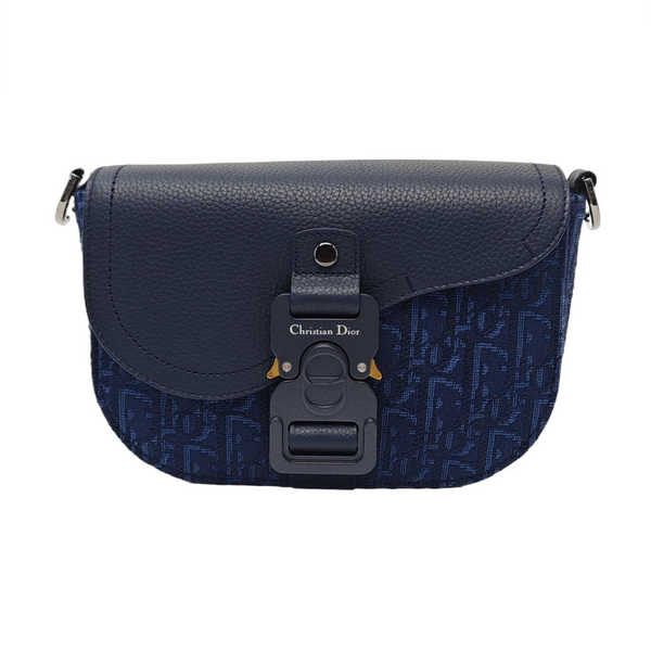 Saddle Mini Oblique Canvas Blue