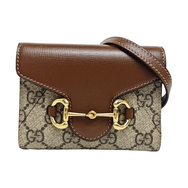 Horsebit 1955 Mini Monogram Coated Canvas Beige