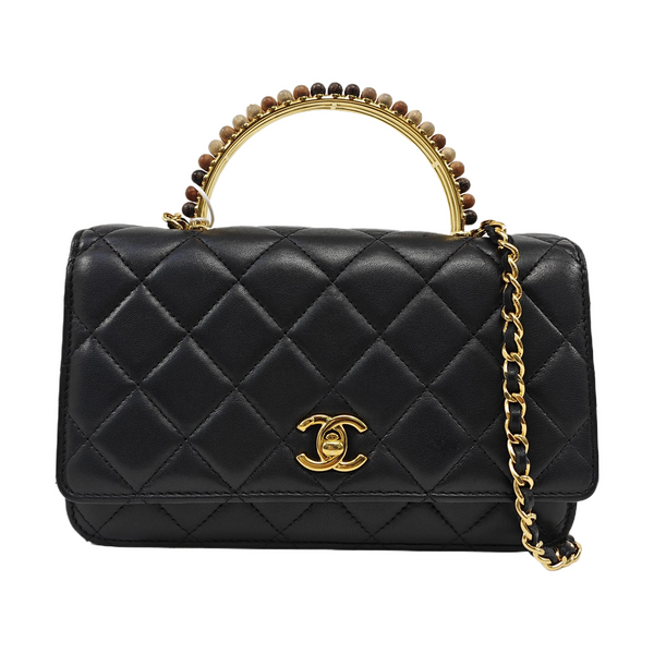WOC Quilted Lambskin Black