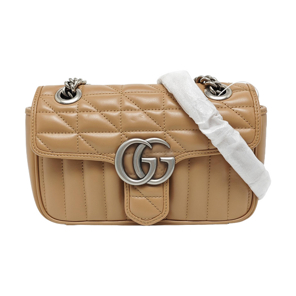 GG Marmont Small Quilted Calfskin Pink