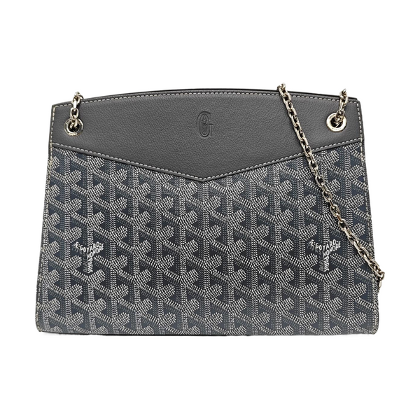 Coated Canvas Shoulder Bag Gray