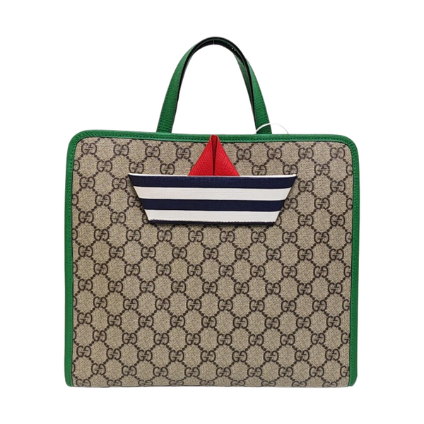 Children’s GG Bucket Monogram Coated Canvas Beige