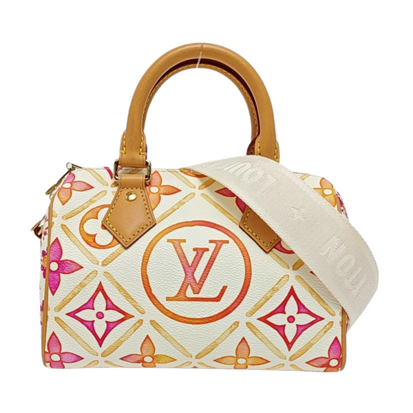Authenticated pre-owned SPEEDY Monogram Calfskin White - Shoulder Bag at Looply