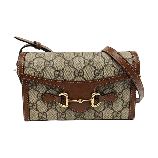 Horsebit 1955 Mini Monogram Coated Canvas Beige