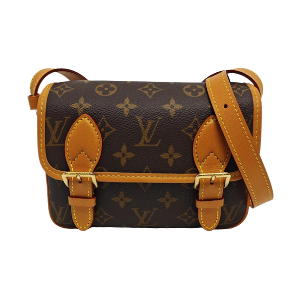 SATCHEL Mini Monogram Coated Canvas Brown