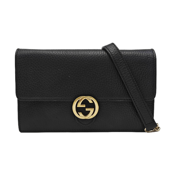 Interlocking G Small Calfskin Black
