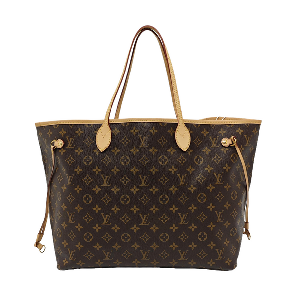 NEVERFULL GM Monogram Coated Canvas Brown