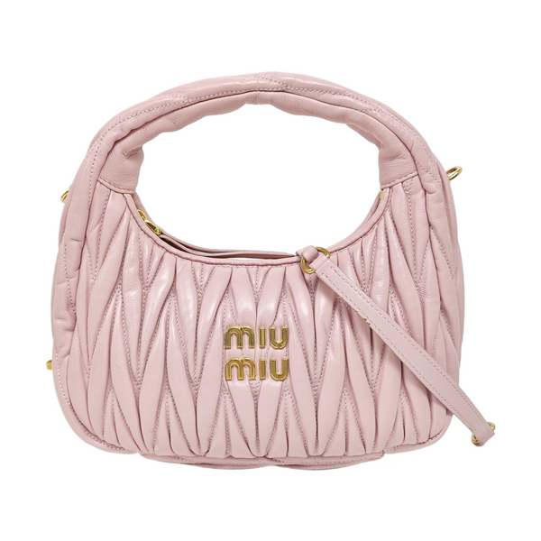Wander Matelassé Small Quilted Lambskin Pink