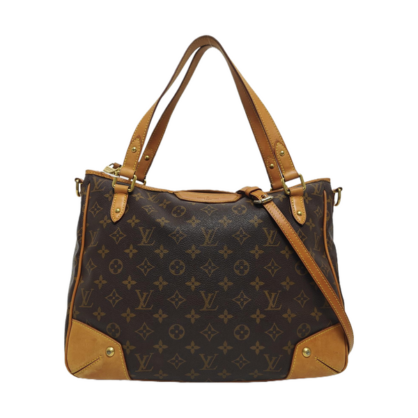 ESTRELA MM Monogram Coated Canvas Brown