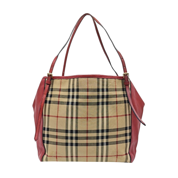Coated Canvas Tote Bag Beige