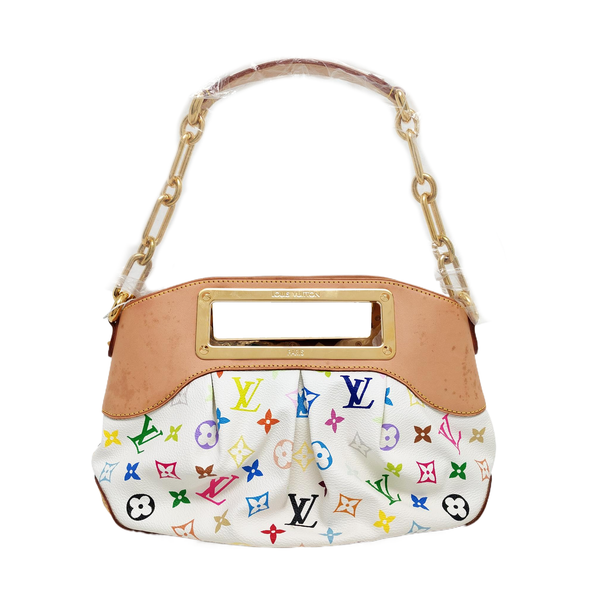 LV × TM Judy Small Monogram Lona Revestida Blanca