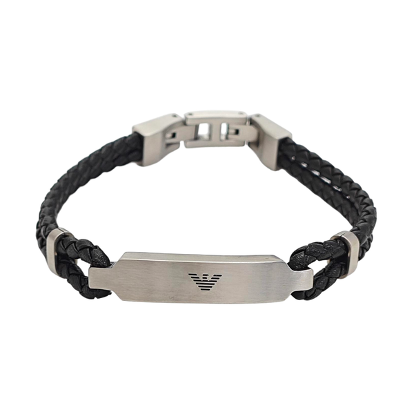 Leather Black Bangle