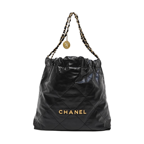 CHANEL 22 Medium Quilted Calfskin Black