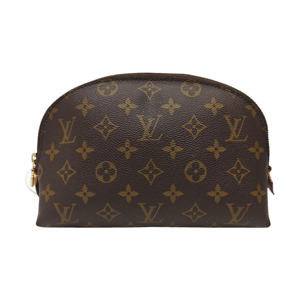 COSMETIC Monogram Coated Canvas Brown