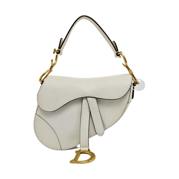 Saddle Mini Calfskin White