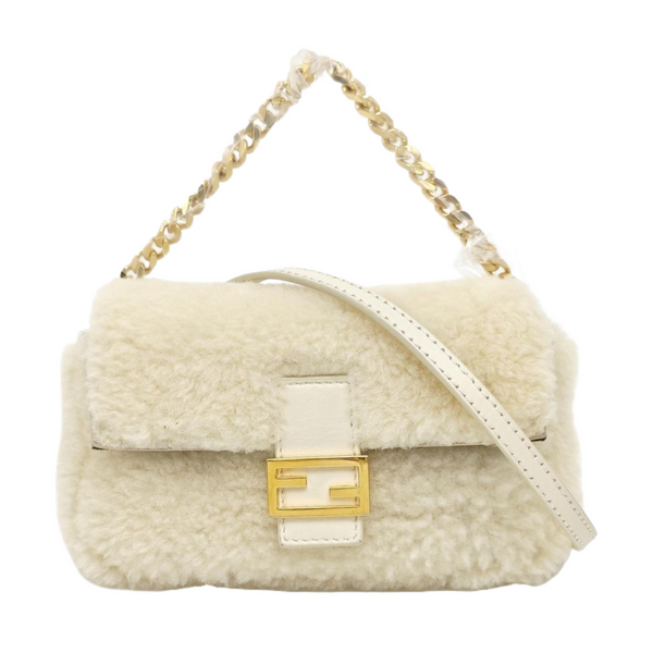 Sheepskin Shoulder Bag Beige
