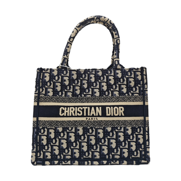 Book Tote Small Oblique Canvas Blue