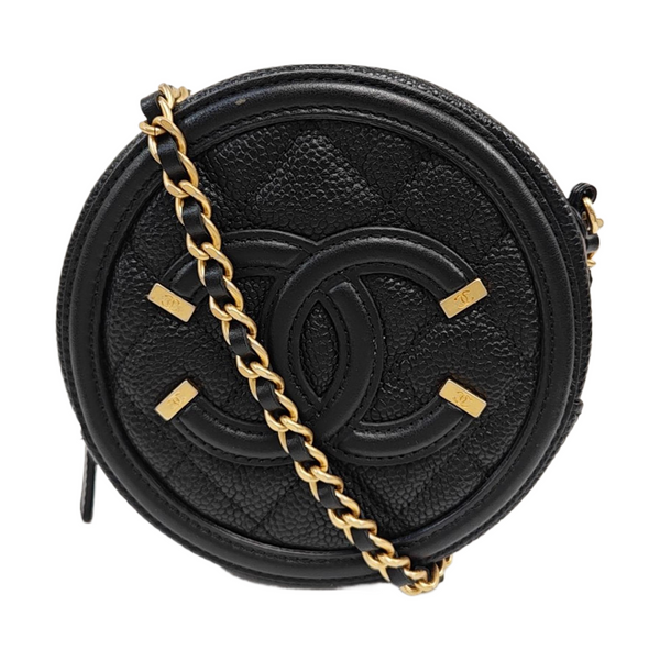 FILIGREE Quilted Grained Calfskin Black