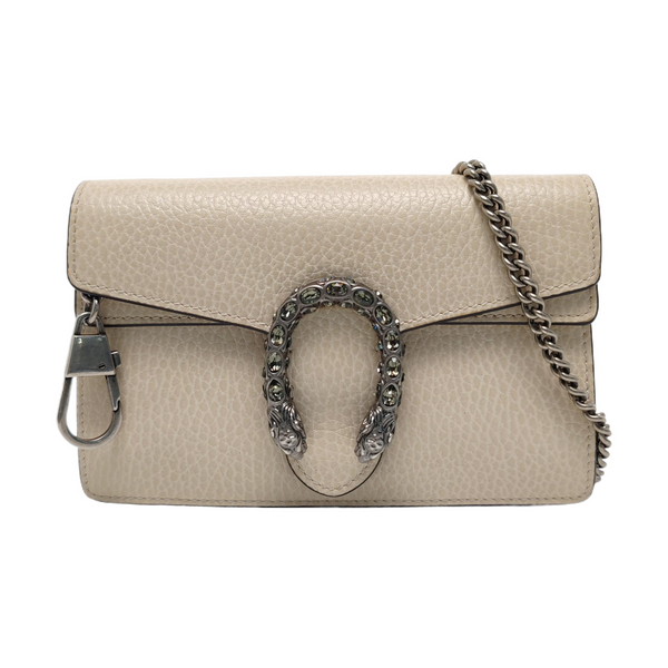 Authenticated pre-owned Dionysus Super Mini Calfskin White - Crossbody Bag at Looply