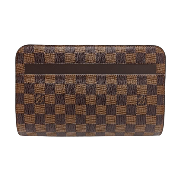 SAINT LOUIS Damier Ebene Coated Canvas Brown