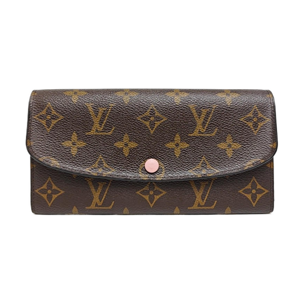 EMILIE Monogram Coated Canvas Brown Wallet