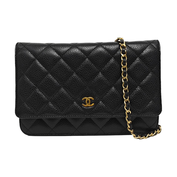 WOC Quilted Grained Calfskin Black