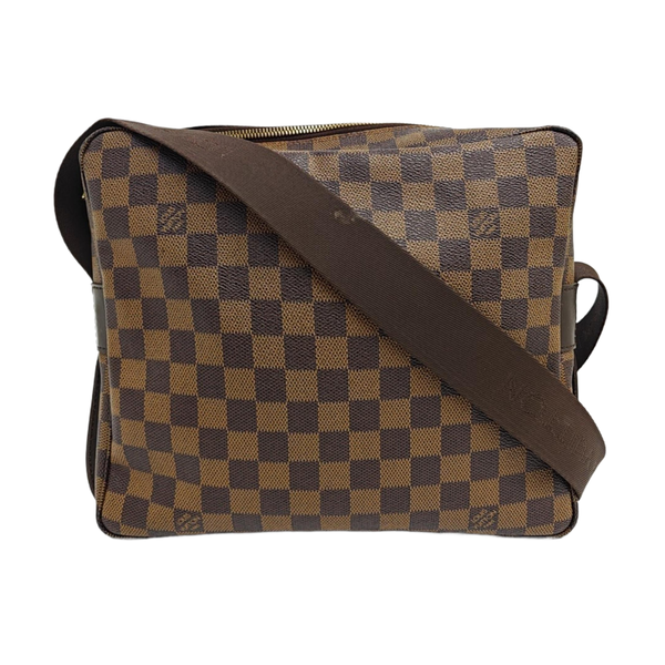 NAVIGLIO MM Damier Ebene Coated Canvas Brown