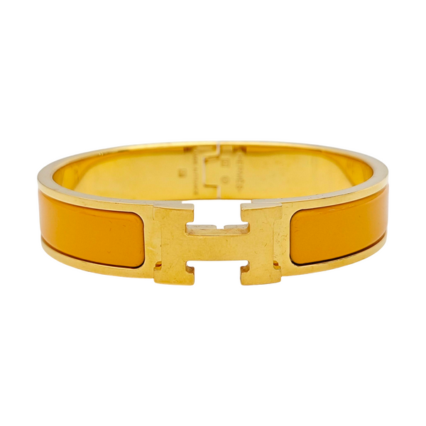 Clic H Metal Gold Bangle