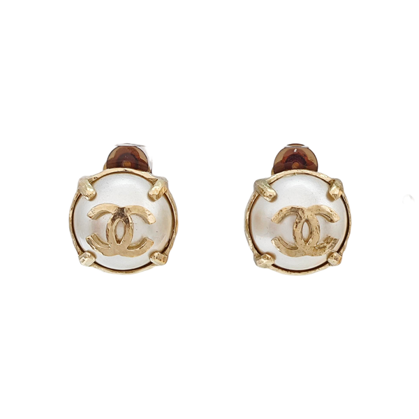Metal White Clip On Earrings
