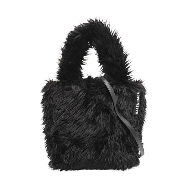 Fur Tote Bag Black