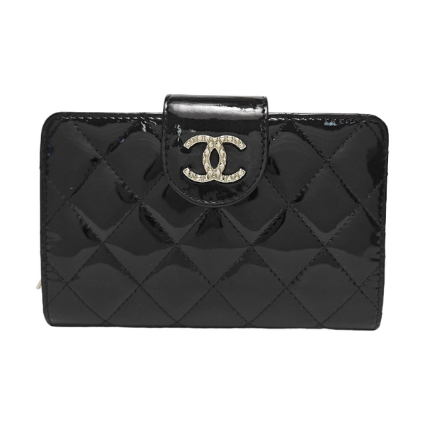 Quilted Calfskin Wallet Black