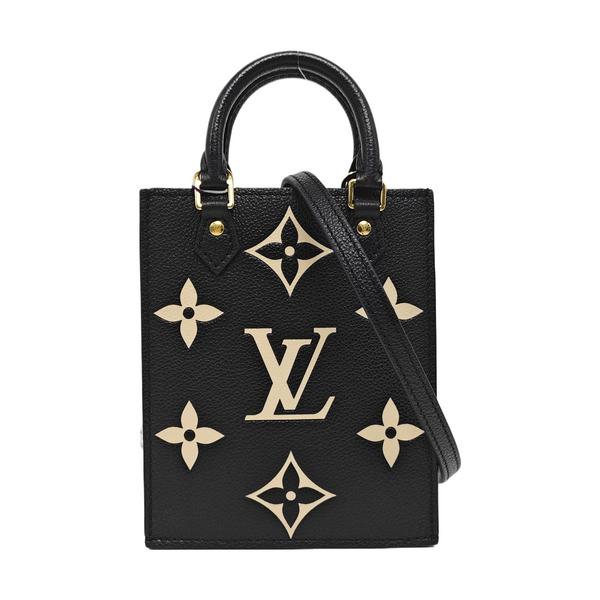 SAC PLAT Mini Monogram Calfskin Black