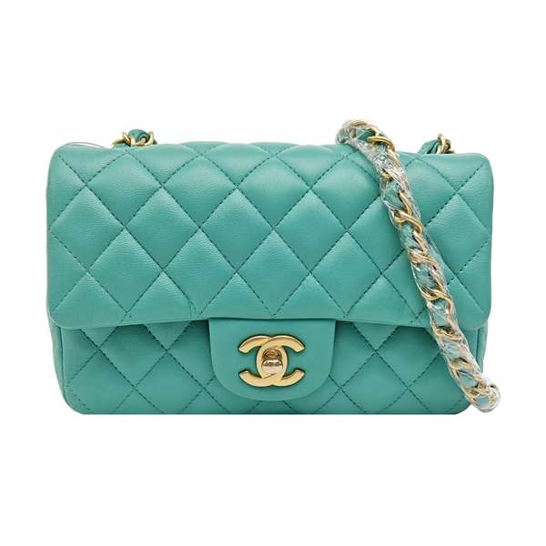 CLASSIC FLAP Mini Quilted Lambskin Green