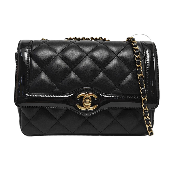 WOC Quilted Lambskin Black