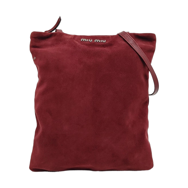 Suede Tote Bag Red