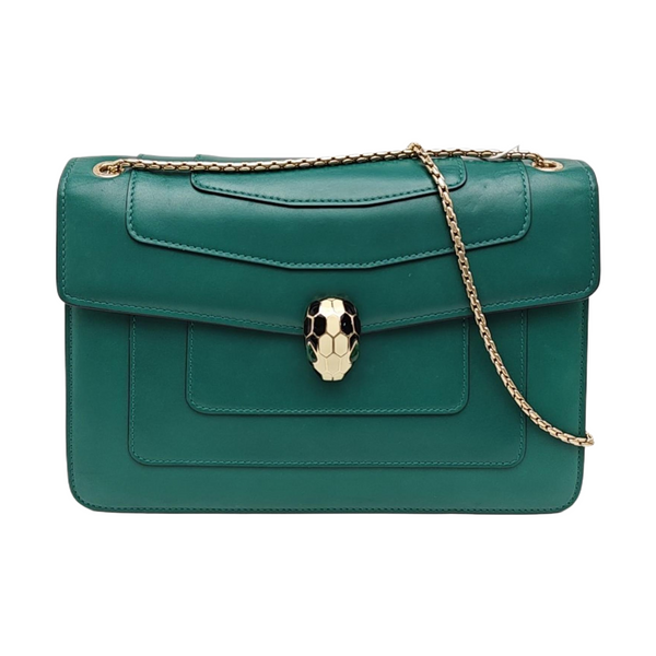 SERPENTI FOREVER Medium Calfskin Green