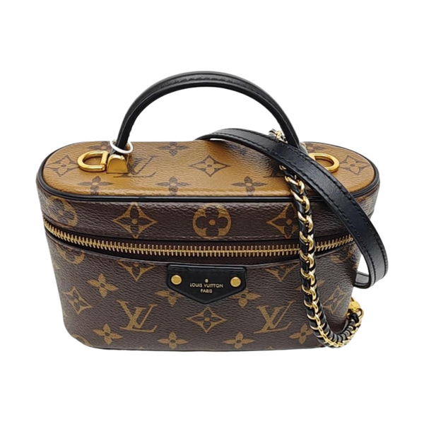 Vanity Chain Pouch Monogram Coated Canvas Brown