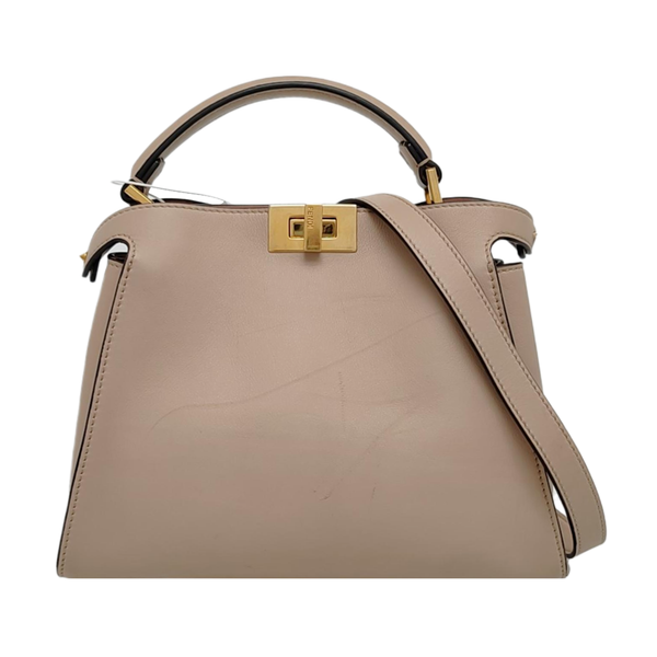 Peekaboo Essential Medium Calfskin Beige