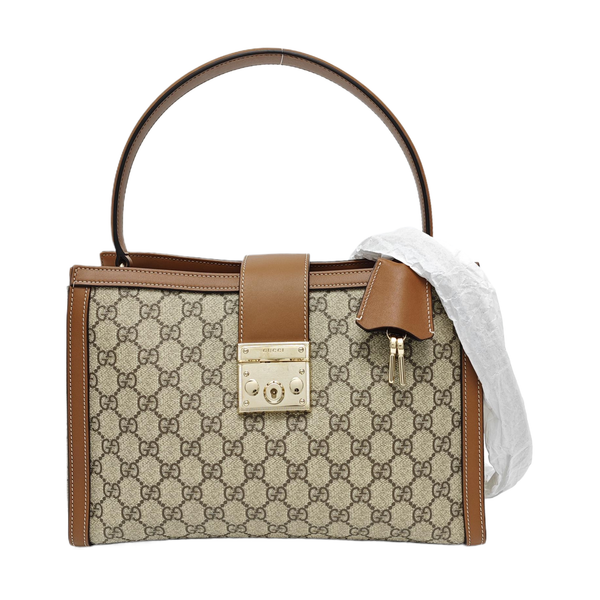 Padlock Large Monogram Coated Canvas Gray