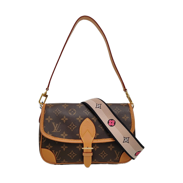 DIANE Monogram Coated Canvas Brown
