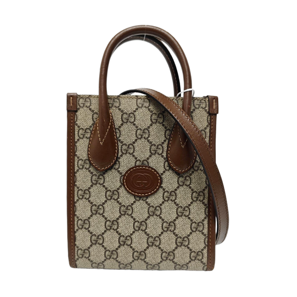Retro Mini Monogram Coated Canvas Beige