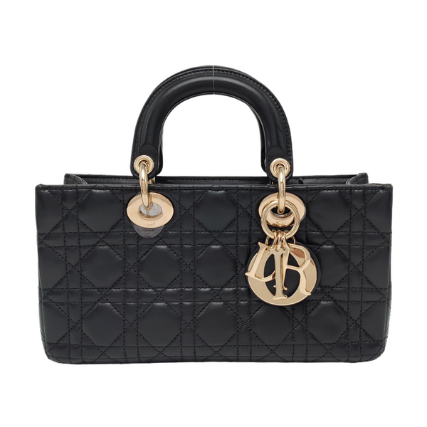 Lady D-Joy Medium Cannage Lambskin Black