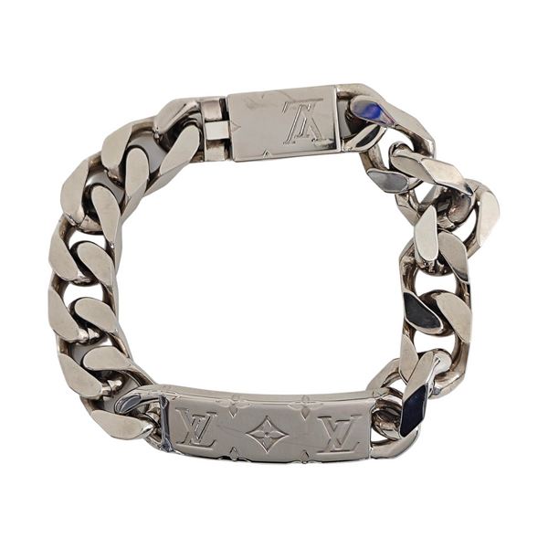 Monogram Metal Silver Bracelet